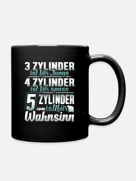 3 Zylinder ist für Jungs 4 Zylinder ist - Tasse einfarbig - Schwarz