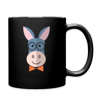 Âne âne animaux - Mug uni - noir - Droite