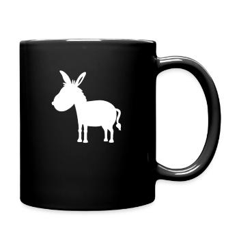 Esel - Tasse einfarbig - Schwarz - Rechts