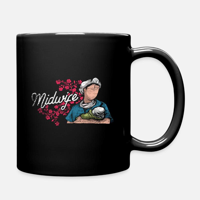 Cadeau sage-femme - Mug uni - noir