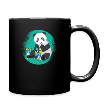 Psytrance Mushroom Psychedelic Techno Music Shirt - Full Colour Mug - black - Right
