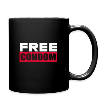 Kondom Geschenk Sex Geburtstag Freund HIV AIDS - Tasse einfarbig - Schwarz - Rechts