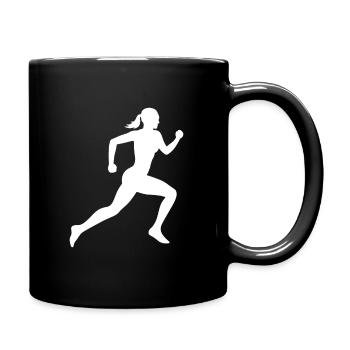 Coureuse, les femmes courent, les femmes courent - Mug uni - noir - Droite