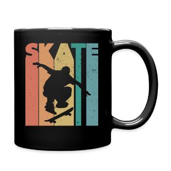 Skater mehrfarbig - Tasse einfarbig - Schwarz - Rechts