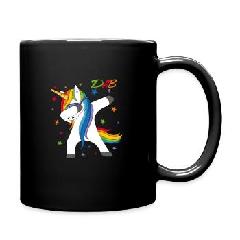 Dab dabbing unicorn unicorn gift - Full Colour Mug - black - Right