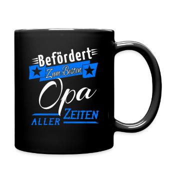 Bester Opa Aller Zeiten Familien Geschenk Idee - Tasse einfarbig - Schwarz - Rechts