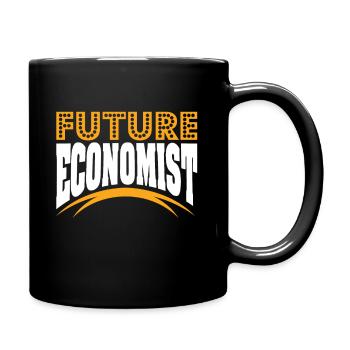 Wirtschaft Student Geschenk BWL VWL - Tasse einfarbig - Schwarz - Rechts