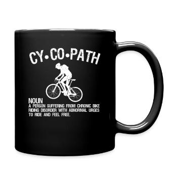Cycopath Cyclist Bike Sport Cyclist Gift - Full Colour Mug - black - Right