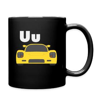 Car Alphabet U - Mug uni - noir - Droite