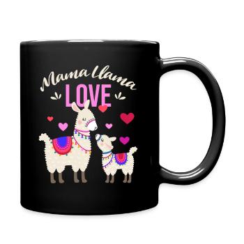 Mama Llama - Cadeau de fête des mères et de grossesse - Mug uni - noir - Droite