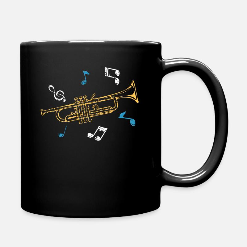 Trompete - Tasse einfarbig - Schwarz