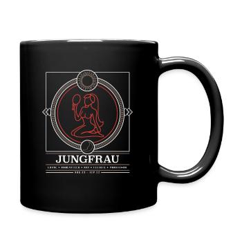 Zodiac Virgo Horoscope Birth Ascendant - Full Colour Mug - black - Right