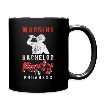Junggesellenabschied JGA - Tasse einfarbig - Schwarz - Rechts