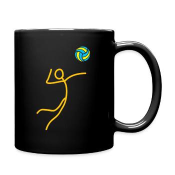 Volley-cadeau beach plage salle de salle équipe - Mug uni - noir - Droite