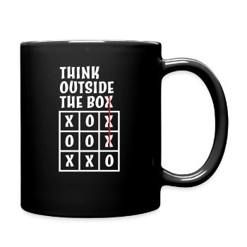 Think differently THINK OUTSIDE THE BOX - Full Colour Mug - black - Right