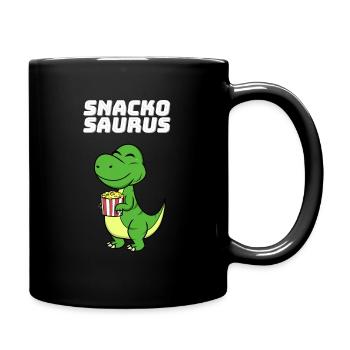 Snackosaurus Dinosaurier T-Rex Diät Geschenk - Tasse einfarbig - Schwarz - Rechts