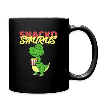 Snackosaurus Dinosaurier T-Rex Dino Geschenk DIät - Tasse einfarbig - Schwarz - Rechts