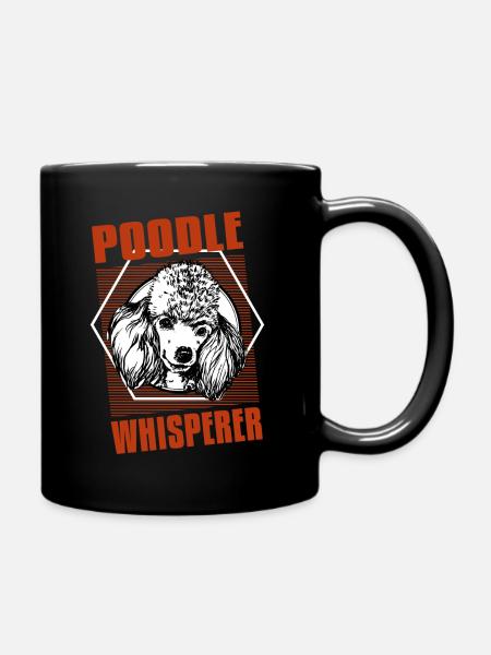 poodle whisperer retro t-shirt - Mug uni - noir