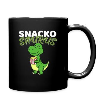 Snackosaurus Dinosaurier T-Rex Dino Geschenk DIät - Tasse einfarbig - Schwarz - Rechts