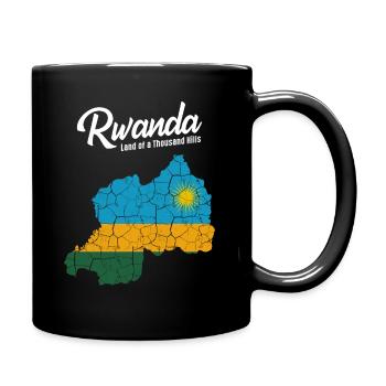 Ruanda - Tasse einfarbig - Schwarz - Rechts