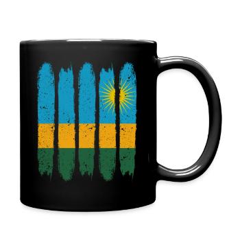 Ruanda - Tasse einfarbig - Schwarz - Rechts