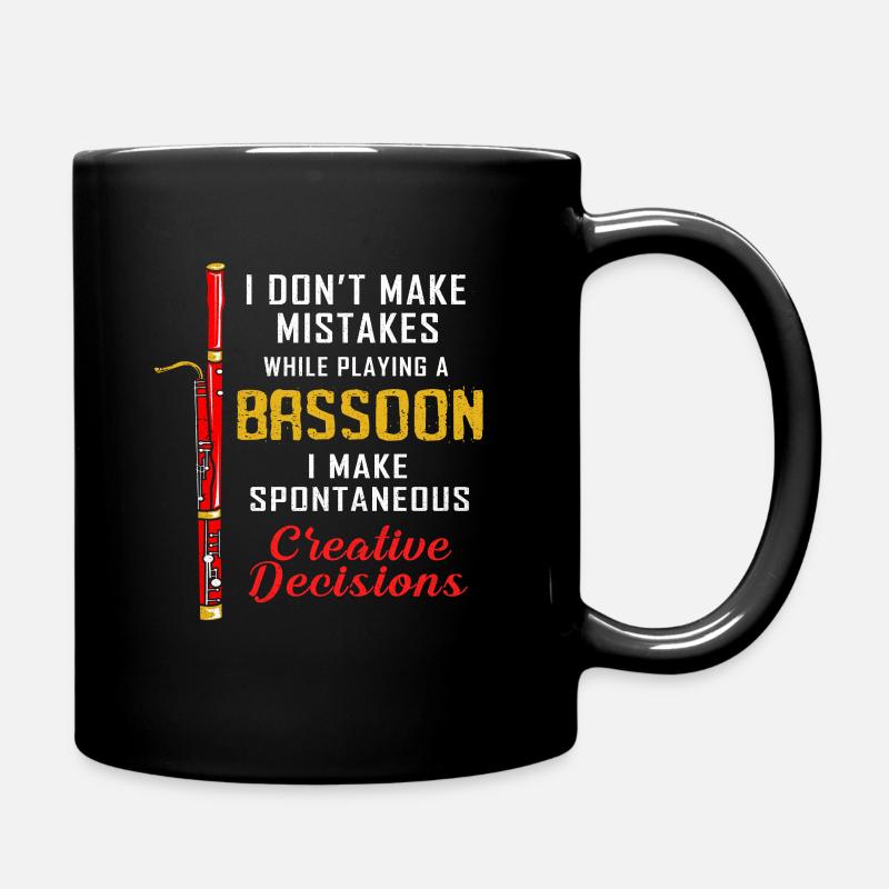 Fagott - Tasse einfarbig - Schwarz
