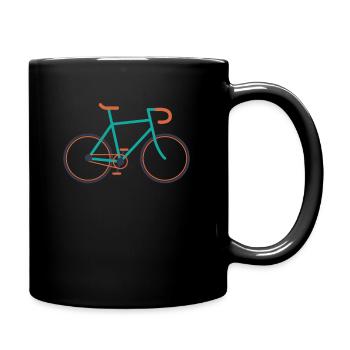 Fahrrad Rennrad Radsport - Tasse einfarbig - Schwarz - Rechts