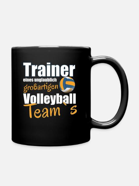 Volleyball Volleyball-Trainer Ballsport Geschenk - Tasse einfarbig - Schwarz