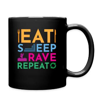 Rave Dance Electro - Tasse einfarbig - Schwarz - Rechts