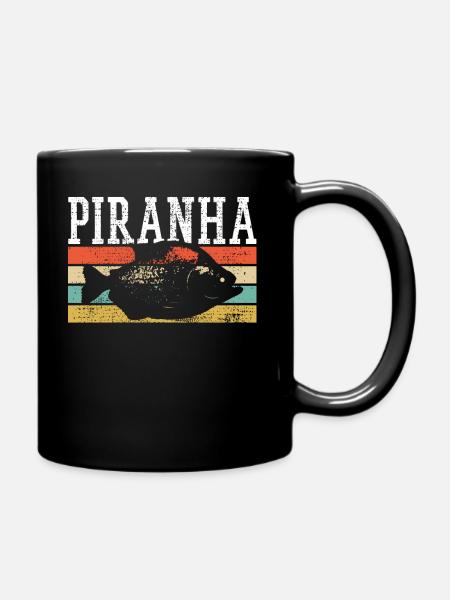 Piranha - Tasse einfarbig - Schwarz