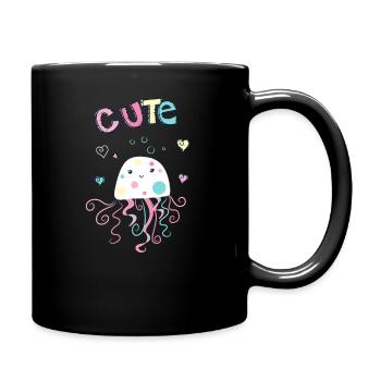 Cadeau mignon de fille de méduse de méduse - Mug uni - noir - Droite