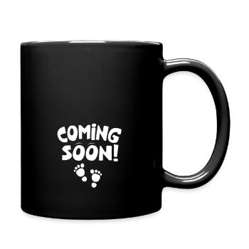 Bientôt le cadeau de grossesse de Baby Feet - Mug uni - noir - Droite