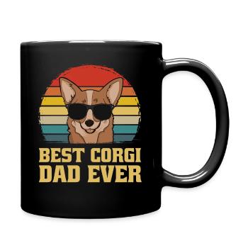 Best Corgi Dog Dad Dad Dad Ever Gift - Full Colour Mug - black - Right