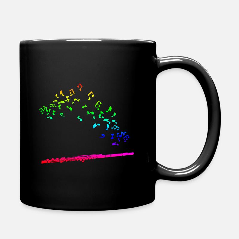 Flöte Melodie - Tasse einfarbig - Schwarz