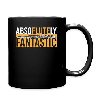 Flute recorder flute music bubbles - Full Colour Mug - black - Right