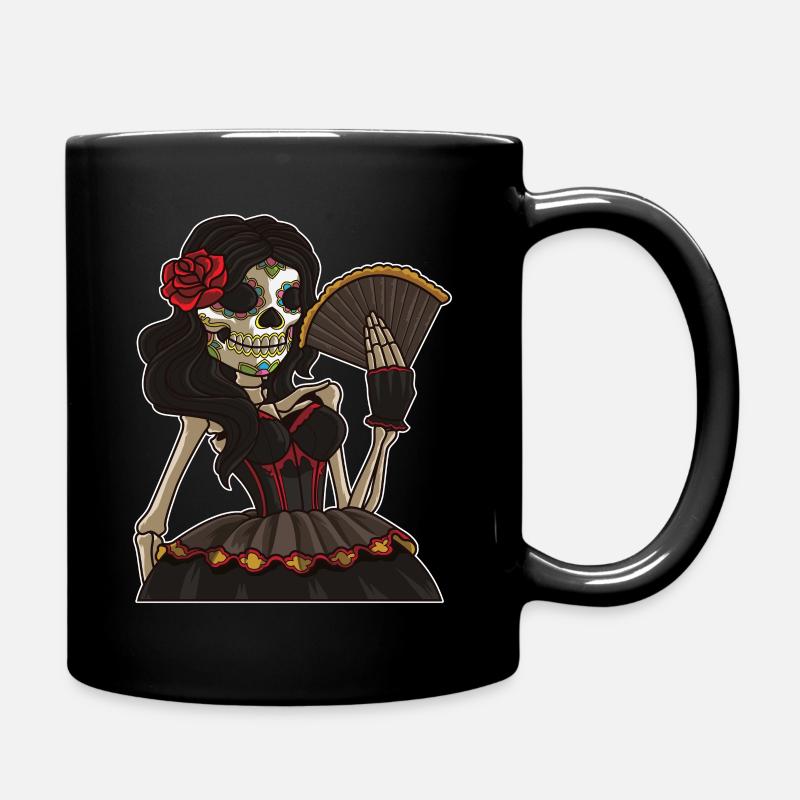 Squelette dame des morts | La Calavera Catrina - Mug uni - noir