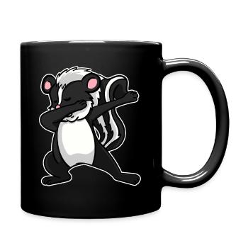 Stinktier Tier Dabbing Tanz Lustig Geschenk - Tasse einfarbig - Schwarz - Rechts