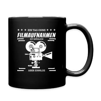 Filmaufnahmen einen Tag ohne ist möglich - Tasse einfarbig - Schwarz - Rechts