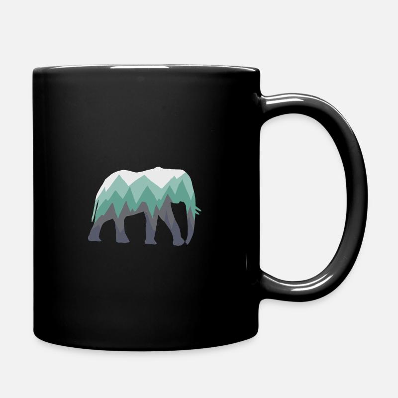 éléphant - Mug uni - noir
