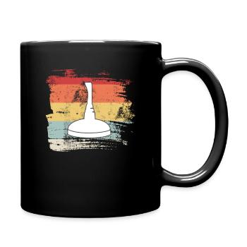 Eisstockschießen Geschenk Vintage Retro Stocksport - Tasse einfarbig - Schwarz - Rechts