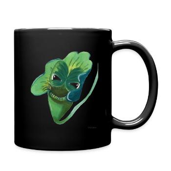 plante manger de la viande drôle enfants cadeau - Mug uni - noir - Droite