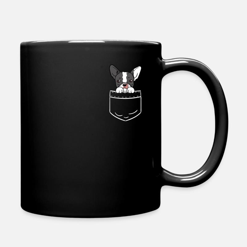 Chemise de poche pour chien Terrier de Boston - Mug uni - noir
