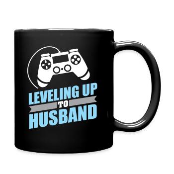 Gamer Engagement Leveling bis zum Ehemann - Tasse einfarbig - Schwarz - Rechts