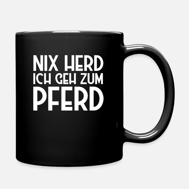 Pferde - Tasse einfarbig - Schwarz