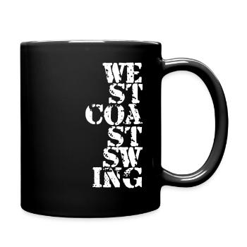 West Coast Swing Dance Geschenk T-Shirt - Tasse einfarbig - Schwarz - Rechts