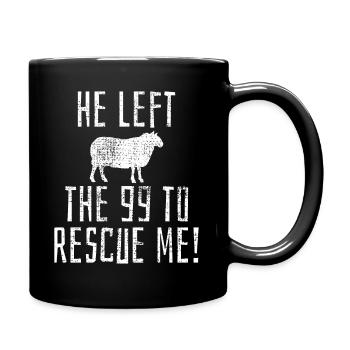 Christian Bible verse - Full Colour Mug - black - Right