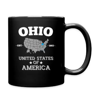 Ohio - Tasse einfarbig - Schwarz - Rechts