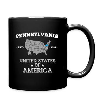 Pennsylvanie - Mug uni - noir - Droite
