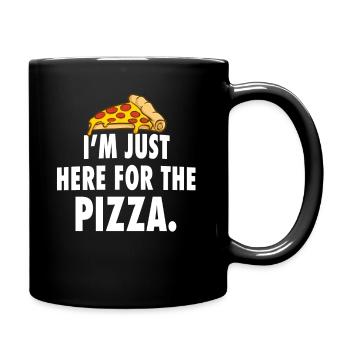 Pizza - Tasse einfarbig - Schwarz - Rechts