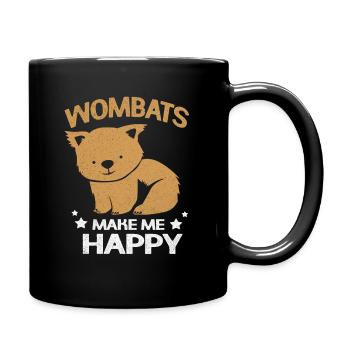 Wombat - Tasse einfarbig - Schwarz - Rechts